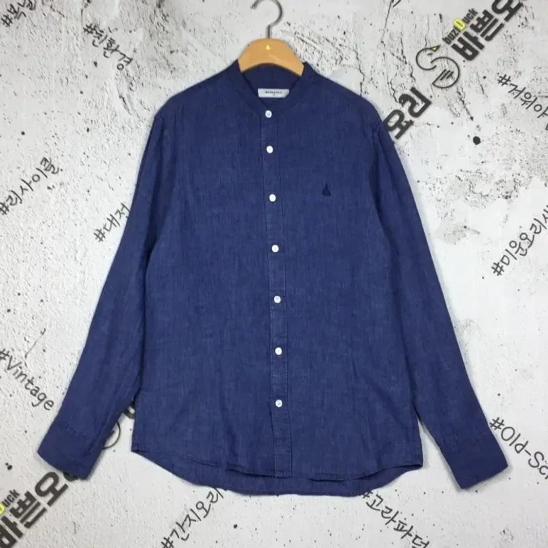 빈폴 헨리넥 마재질 셔츠 네이비 95 1100343 상품이미지1