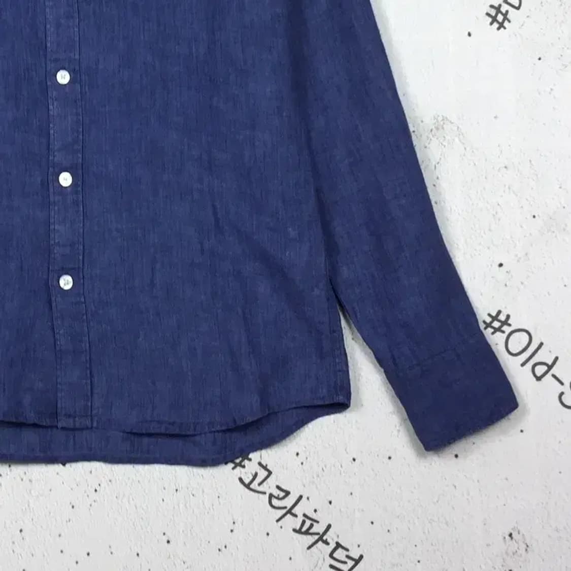 빈폴 헨리넥 마재질 셔츠 네이비 95 1100343 상품이미지7