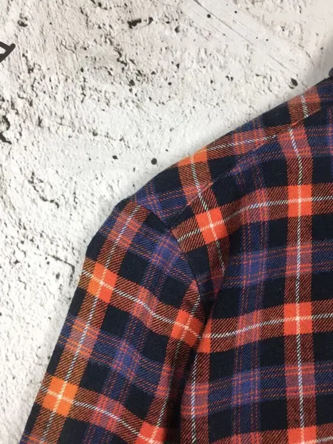 빈폴 여성 도톰 남방 셔츠 네이비 오렌지 타탄 95 1100345 상품이미지5