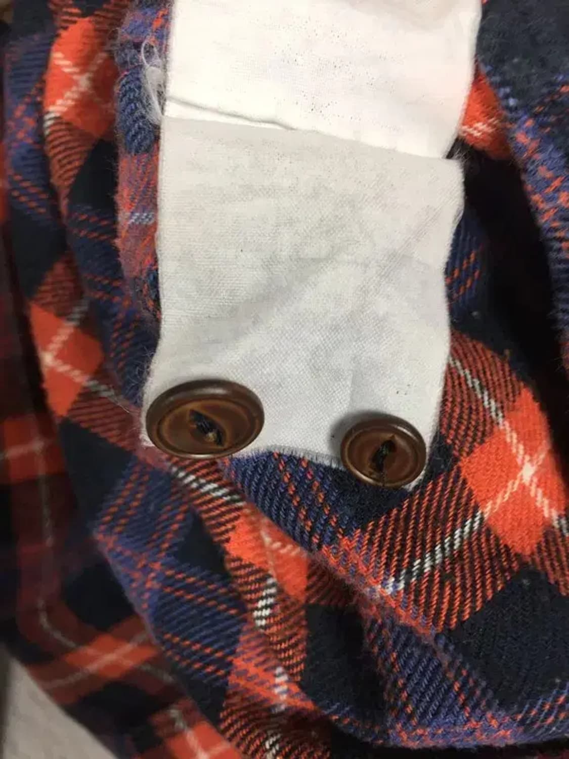 빈폴 여성 도톰 남방 셔츠 네이비 오렌지 타탄 95 1100345 상품이미지9