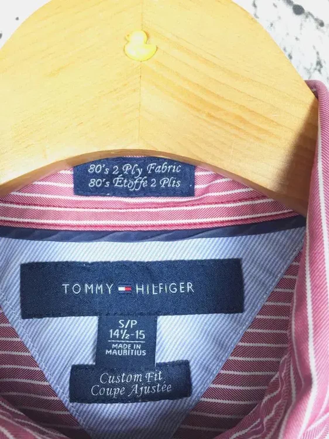 타미힐피거 커스텀핏 셔츠 와인 스트라이프 100 1100344 상품이미지8