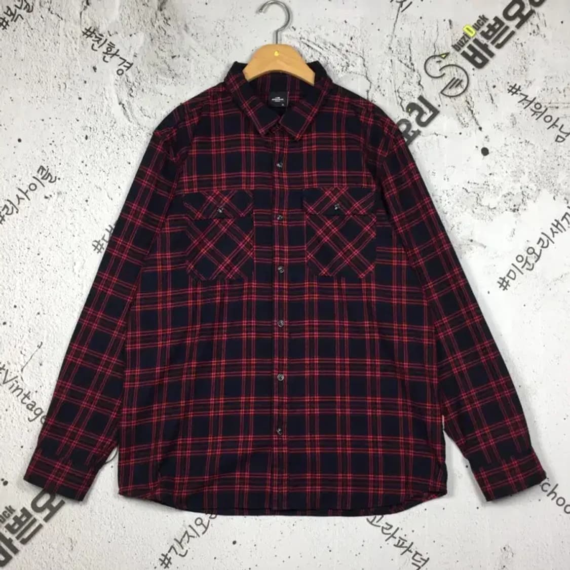 아이더 도톰 셰이크 아웃도어 남방 셔츠 레드 타탄 XL 1100346 상품이미지1