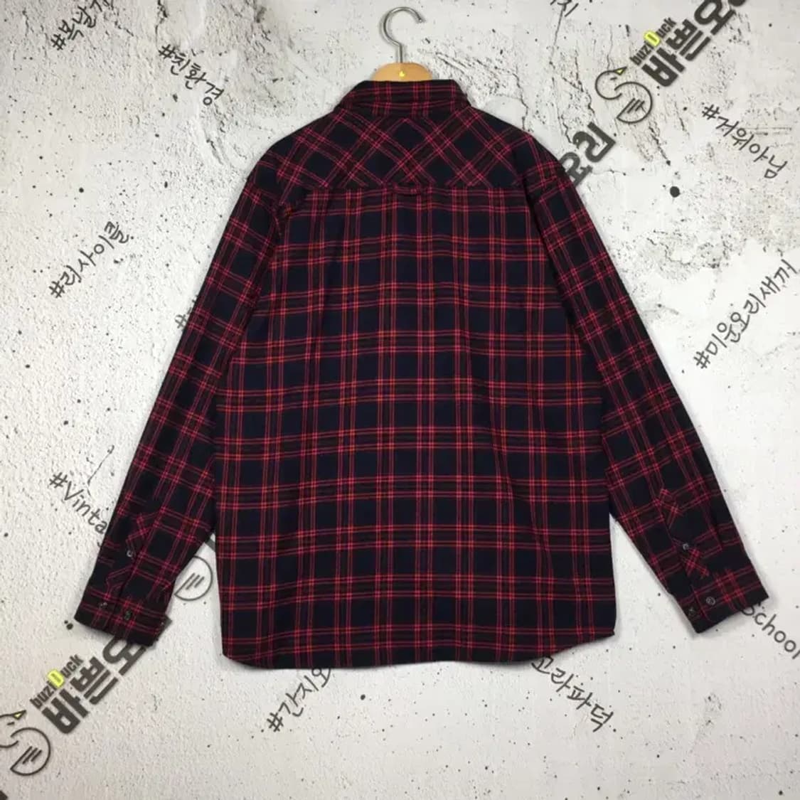 아이더 도톰 셰이크 아웃도어 남방 셔츠 레드 타탄 XL 1100346 상품이미지2