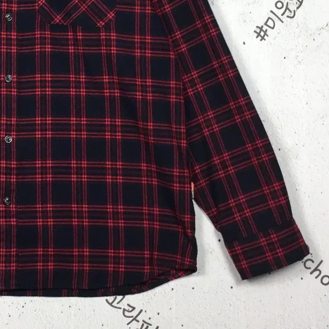 아이더 도톰 셰이크 아웃도어 남방 셔츠 레드 타탄 XL 1100346 상품이미지7