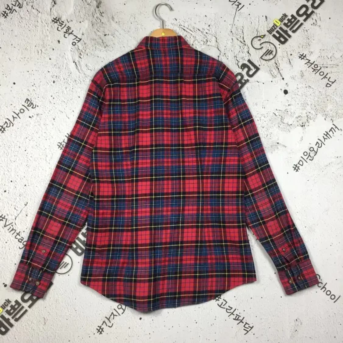 빈폴 도톰 캐쥬얼  남방 셔츠 레드 타탄 100 1100347 상품이미지2