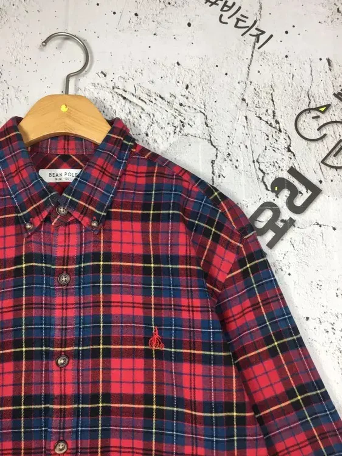 빈폴 도톰 캐쥬얼  남방 셔츠 레드 타탄 100 1100347 상품이미지4