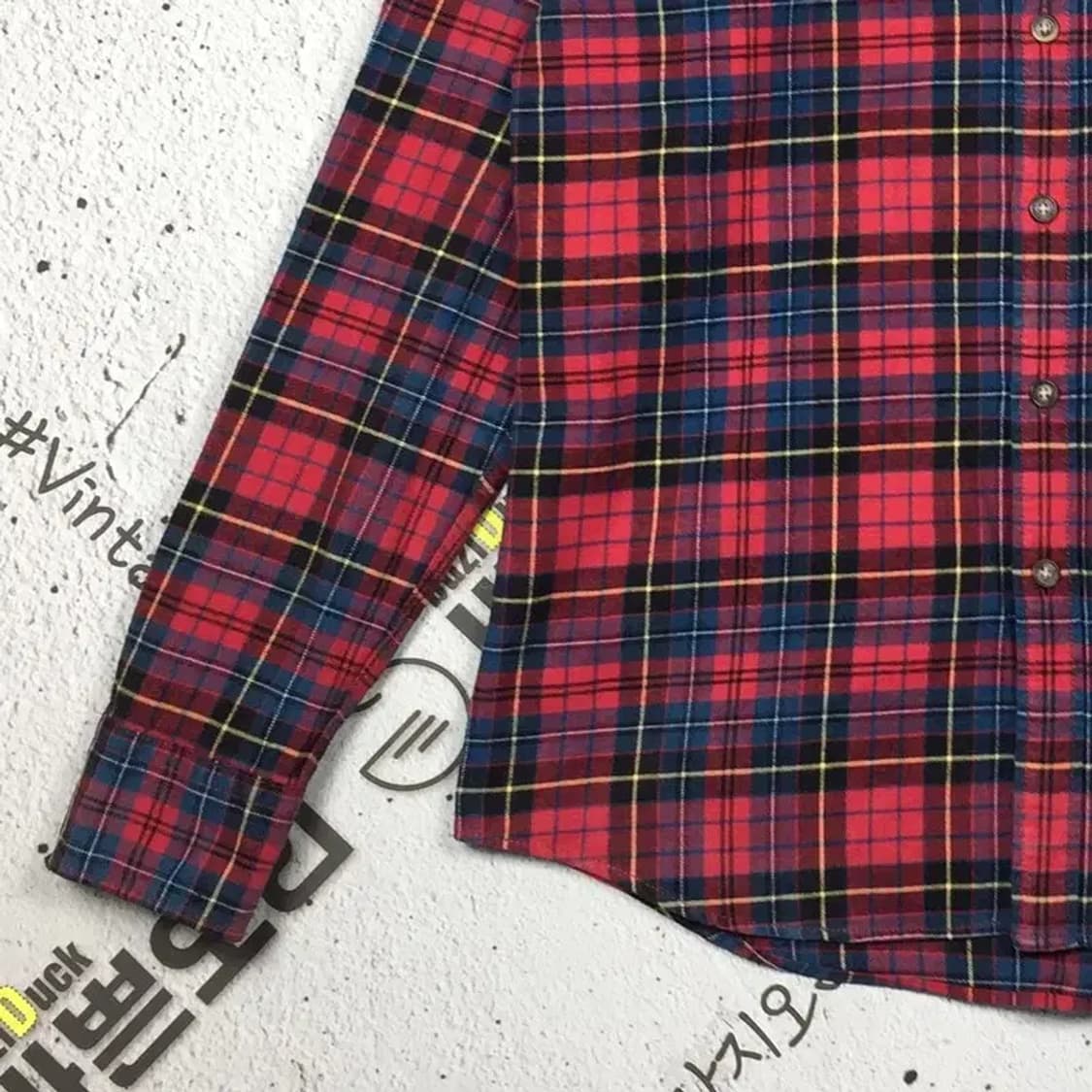 빈폴 도톰 캐쥬얼  남방 셔츠 레드 타탄 100 1100347 상품이미지6