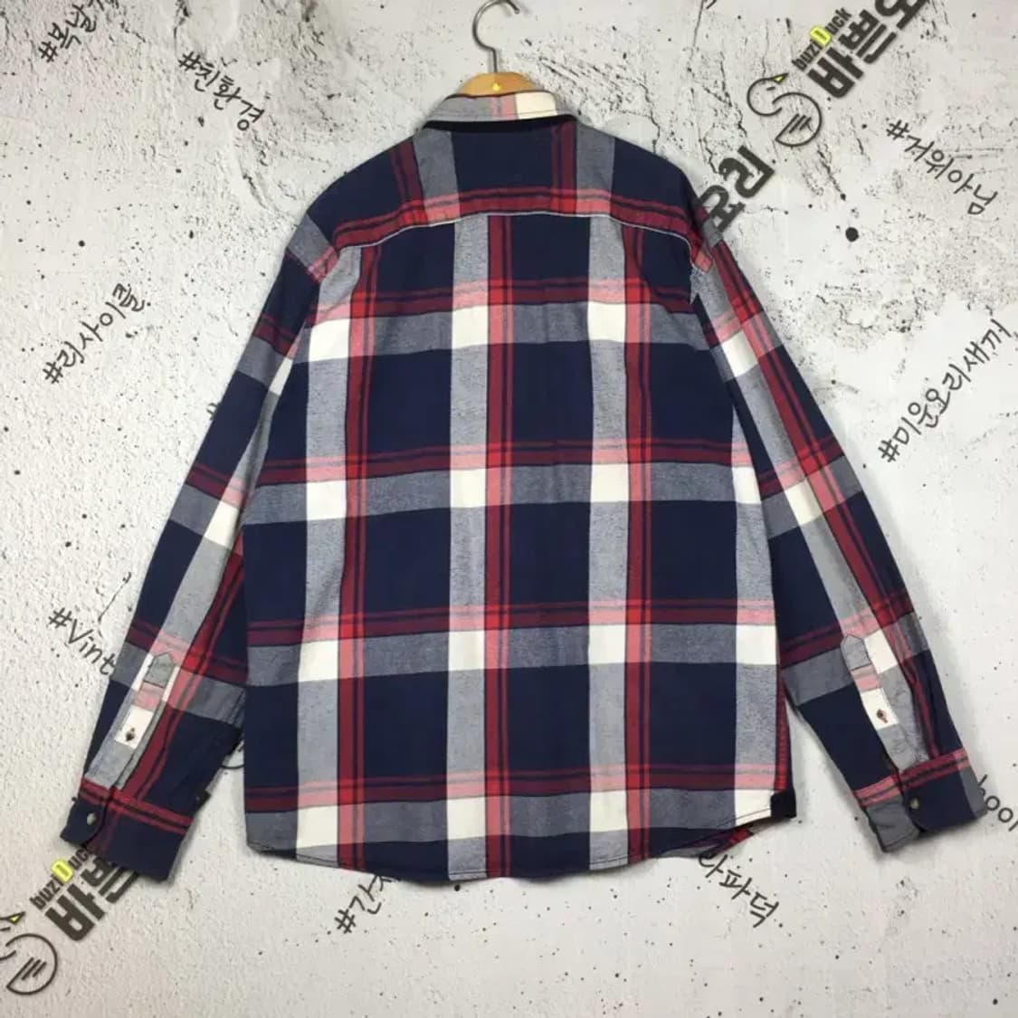 타미힐피거 도톰 빈티지핏 로고 남방 셔츠 네이비 XL 1100348 상품이미지2