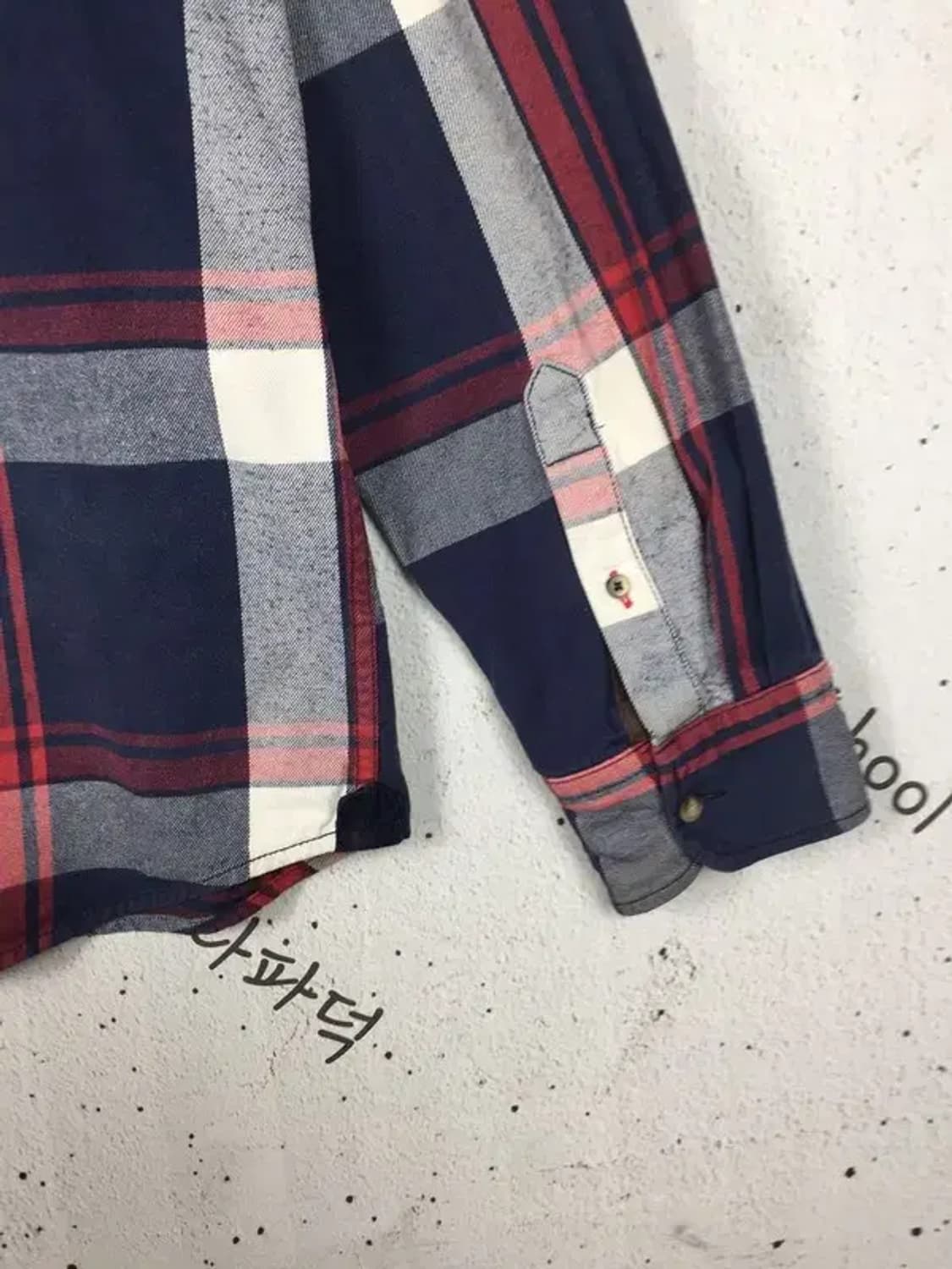 타미힐피거 도톰 빈티지핏 로고 남방 셔츠 네이비 XL 1100348 상품이미지7