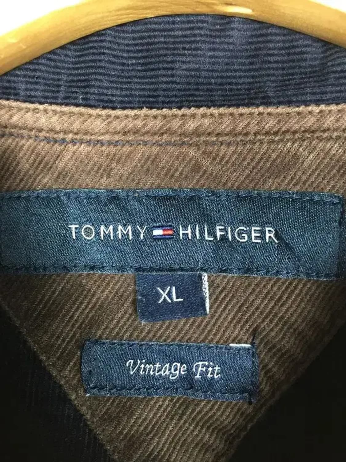 타미힐피거 도톰 빈티지핏 로고 남방 셔츠 네이비 XL 1100348 상품이미지8