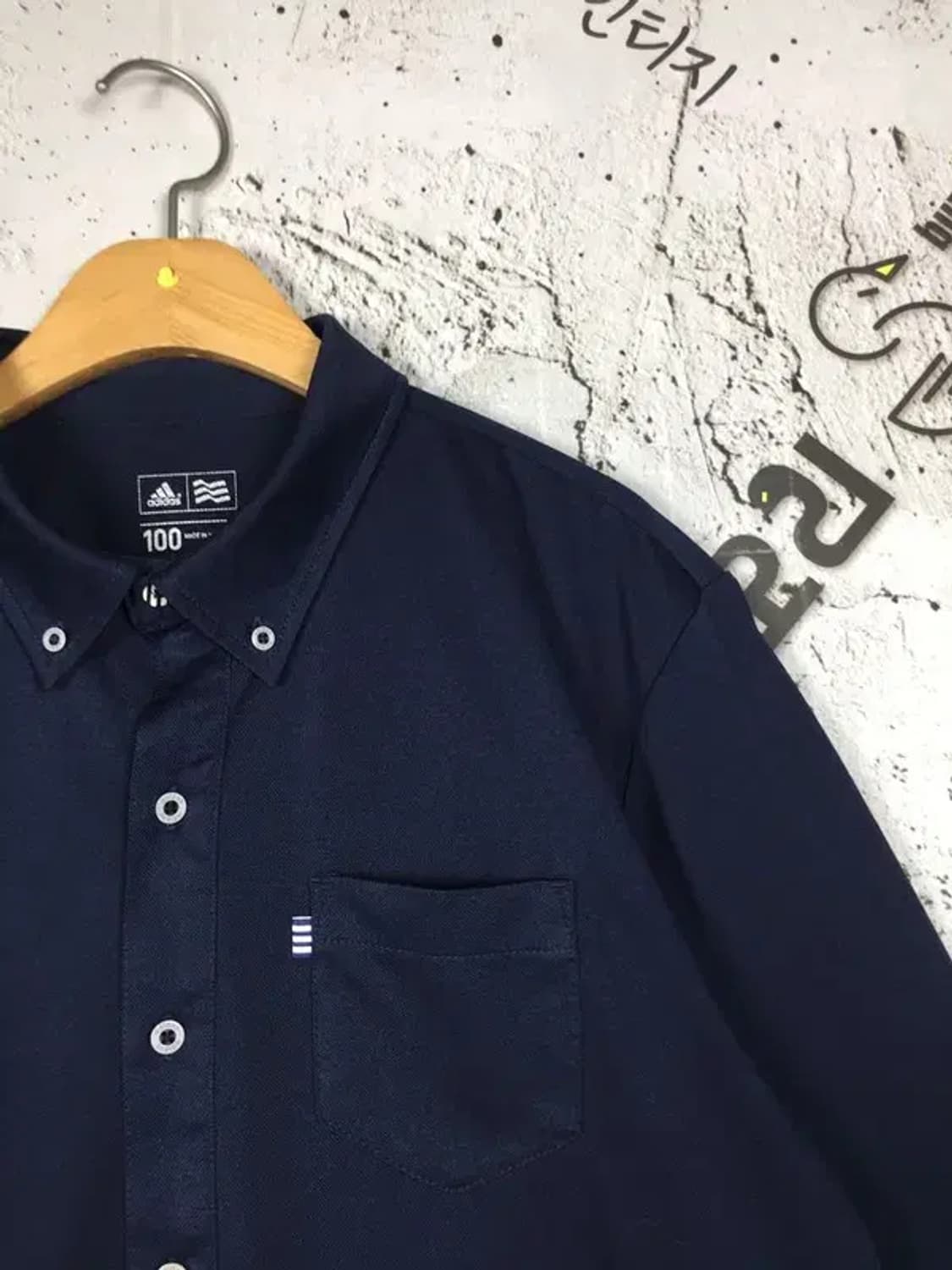 아디다스 삼선 골프 기능성 셔츠 네이비 100 1100351 상품이미지4