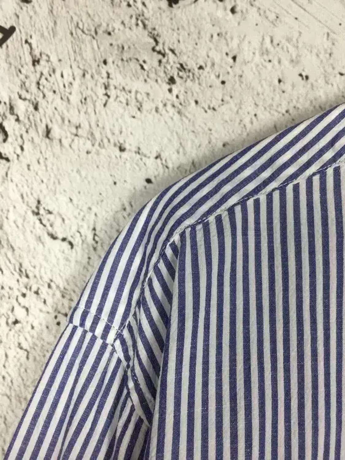 헤지스 클래식 레귤러핏 셔츠 블루 스트라이프 M 1100352 상품이미지5