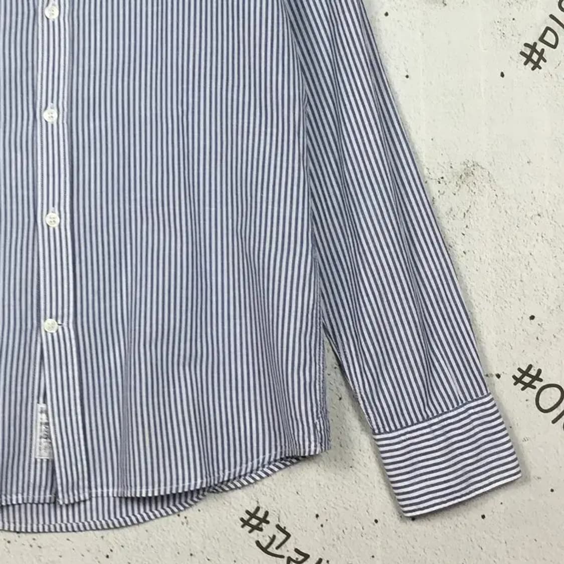 헤지스 클래식 레귤러핏 셔츠 블루 스트라이프 M 1100352 상품이미지7