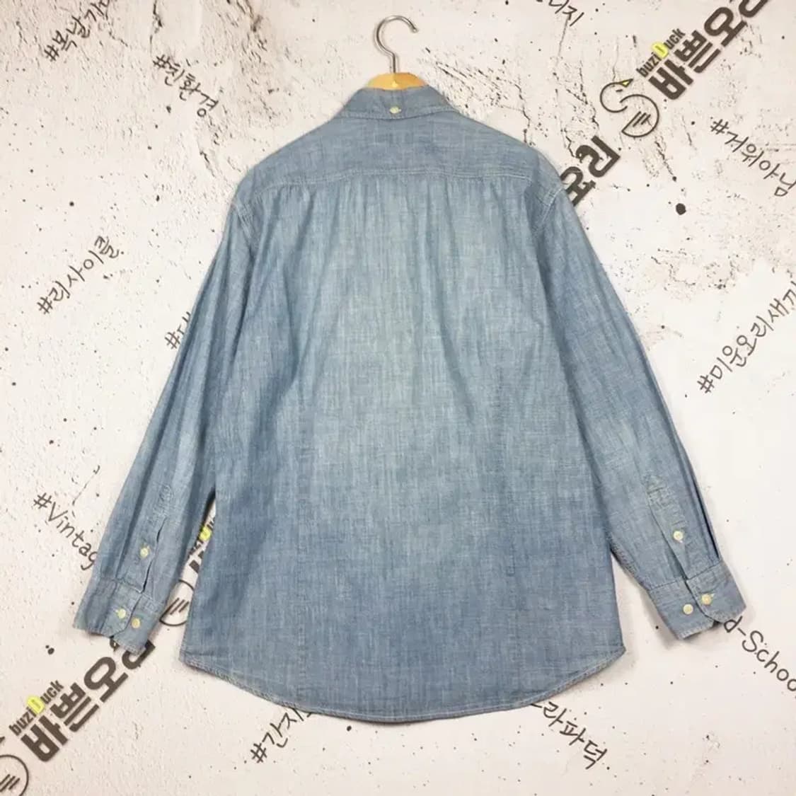 빈폴 슬림핏 데님 남방 셔츠 연청 110 1100353 상품이미지2