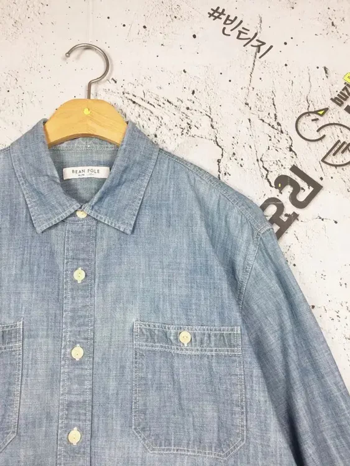빈폴 슬림핏 데님 남방 셔츠 연청 110 1100353 상품이미지6