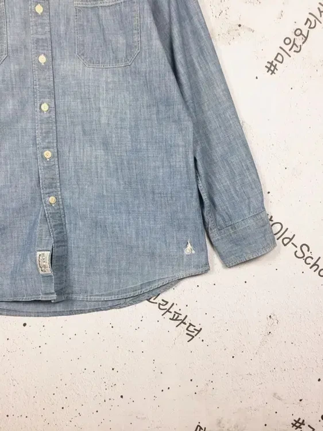 빈폴 슬림핏 데님 남방 셔츠 연청 110 1100353 상품이미지7