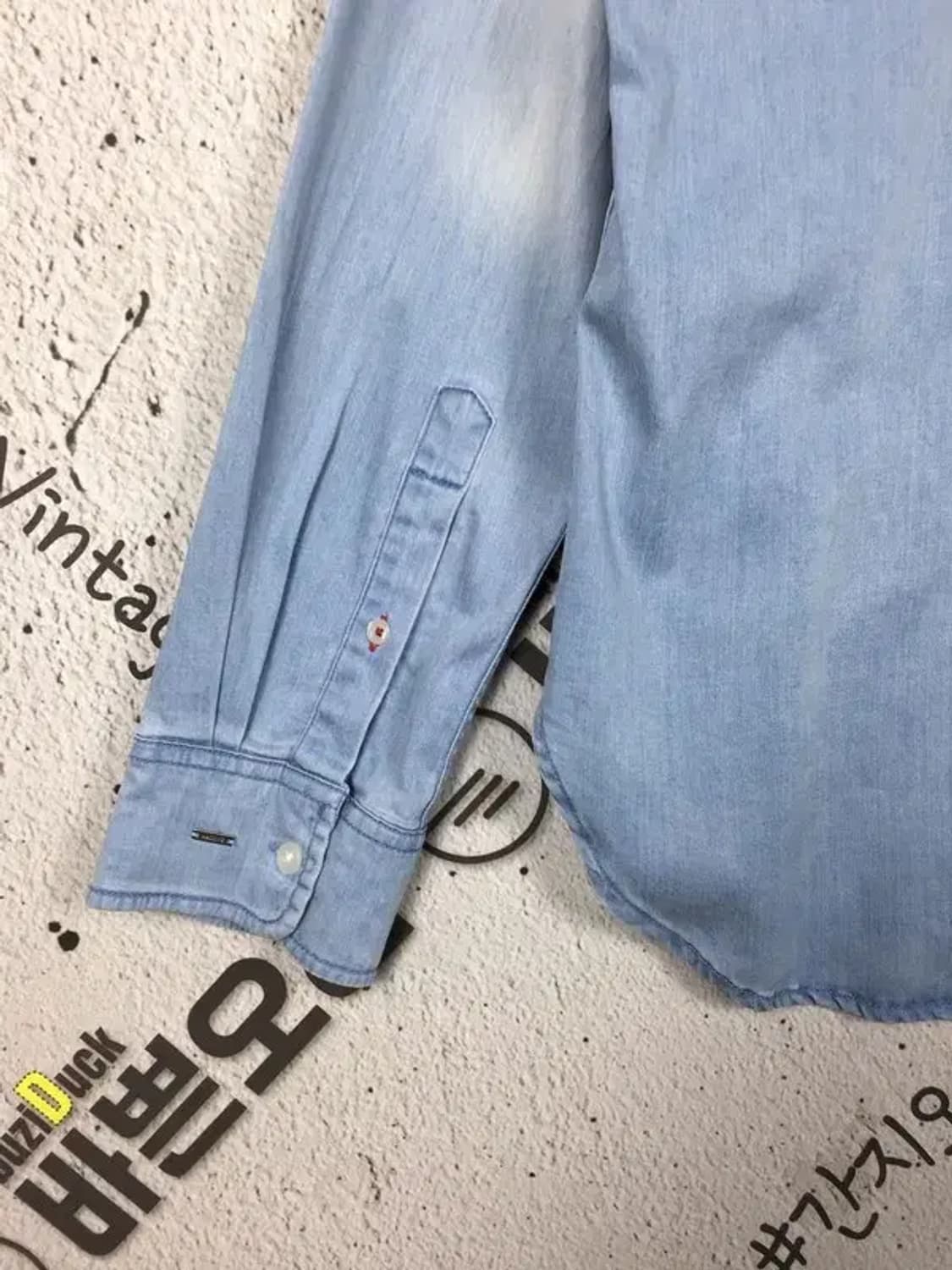 헤지스 데님 블라우스 남방 셔츠 연청 90 1100360 상품이미지6