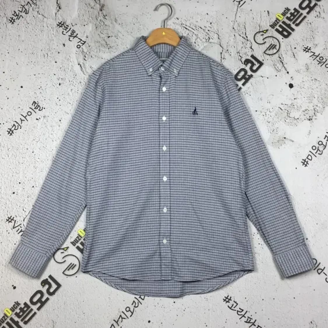 빈폴 도톰 남방 셔츠 네이비 체크 95 1100354 상품이미지1