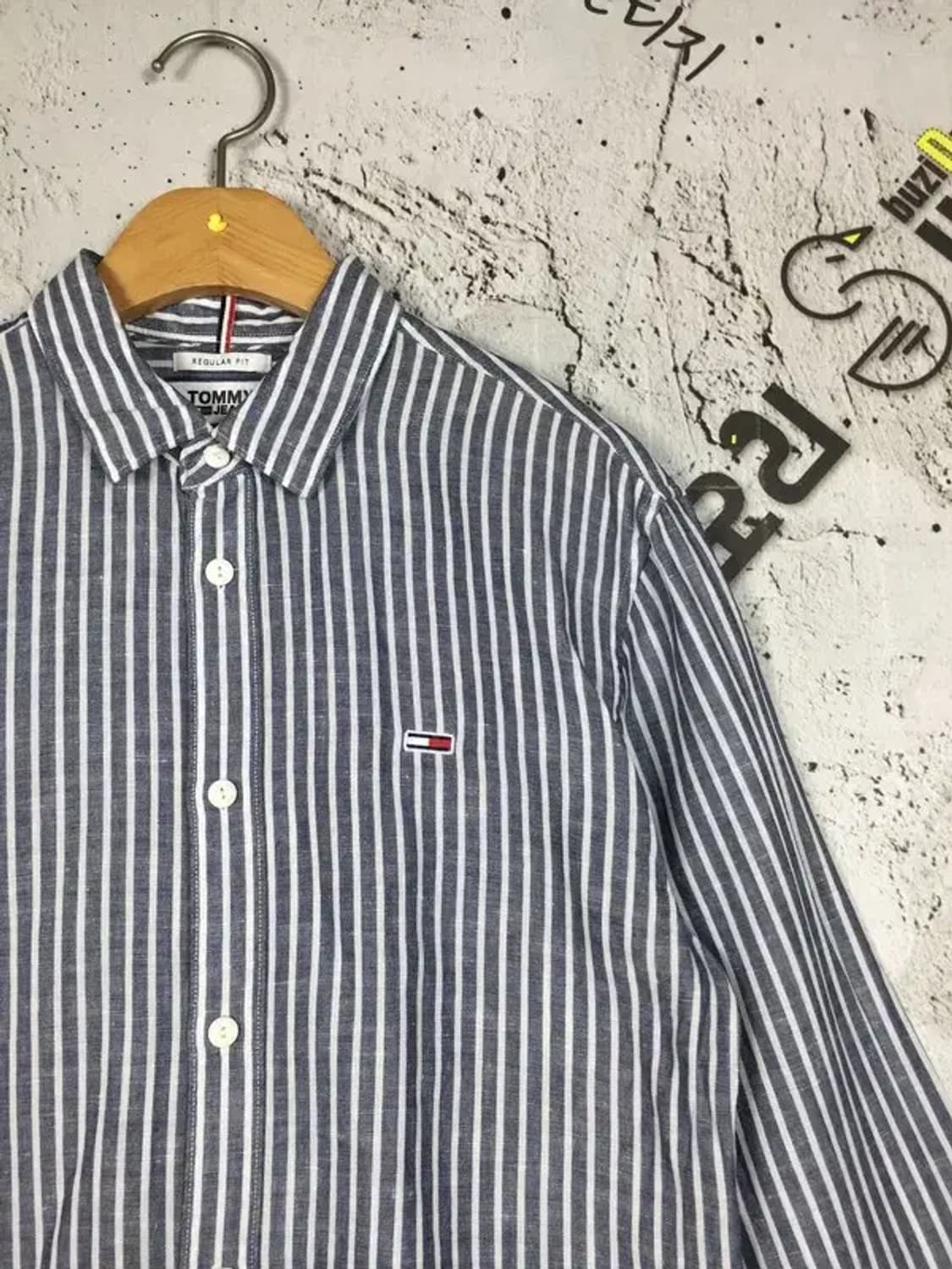 타미진스 여성 레귤러핏 린넨 남방 셔츠 네이비 XS 1100359 상품이미지4