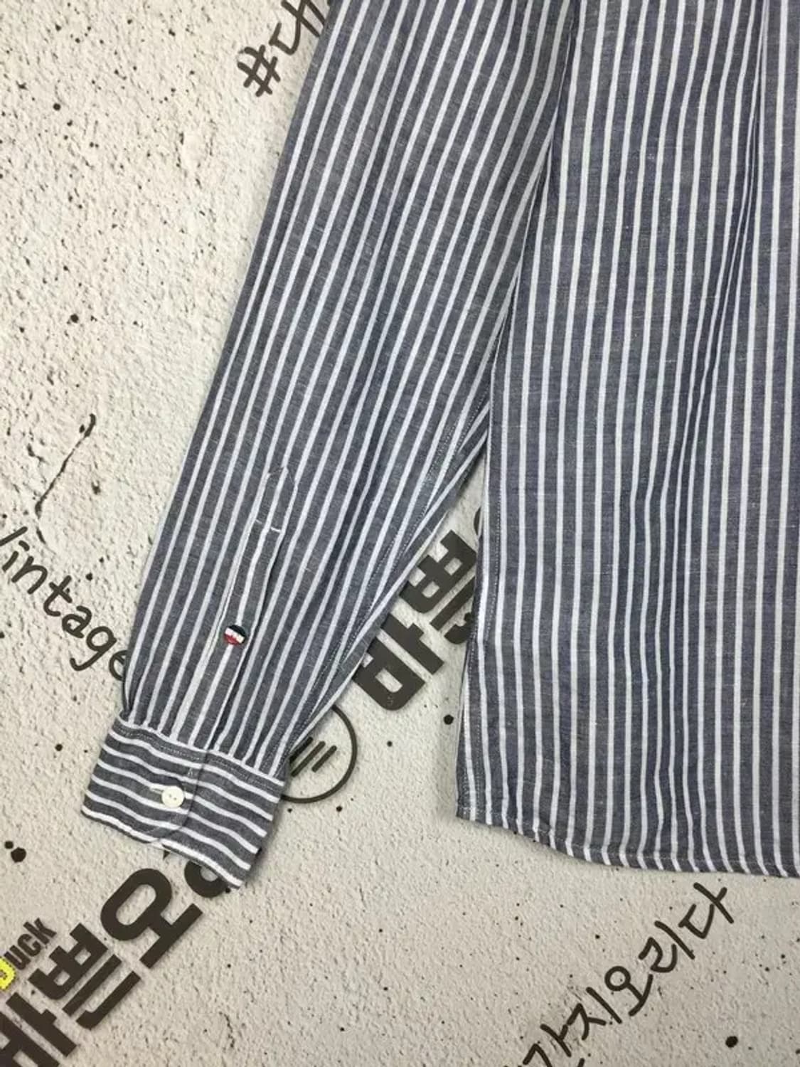 타미진스 여성 레귤러핏 린넨 남방 셔츠 네이비 XS 1100359 상품이미지6