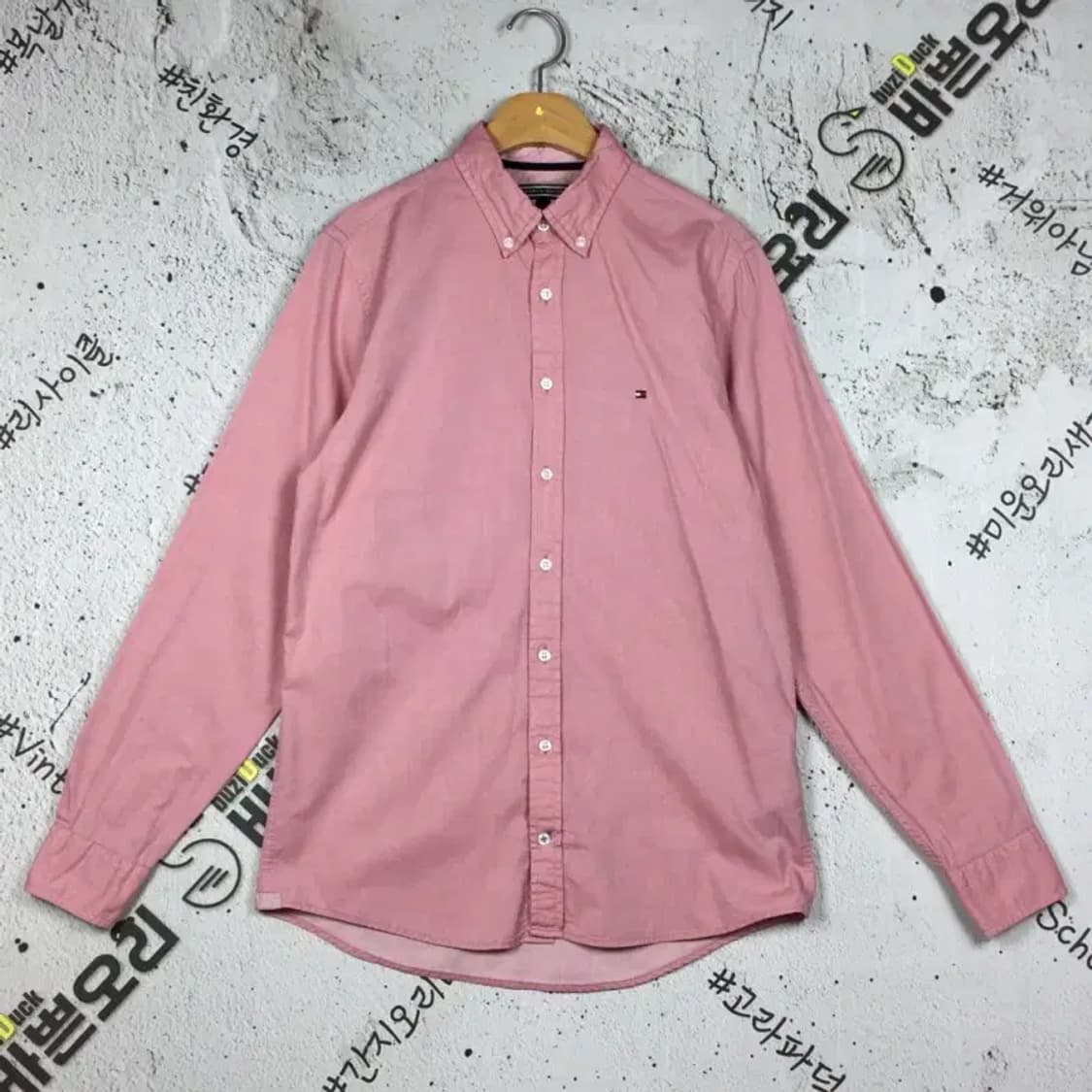 타미힐피거 플래그 슬림핏 남방 셔츠 라이트 핑크 S 1100356 상품이미지1