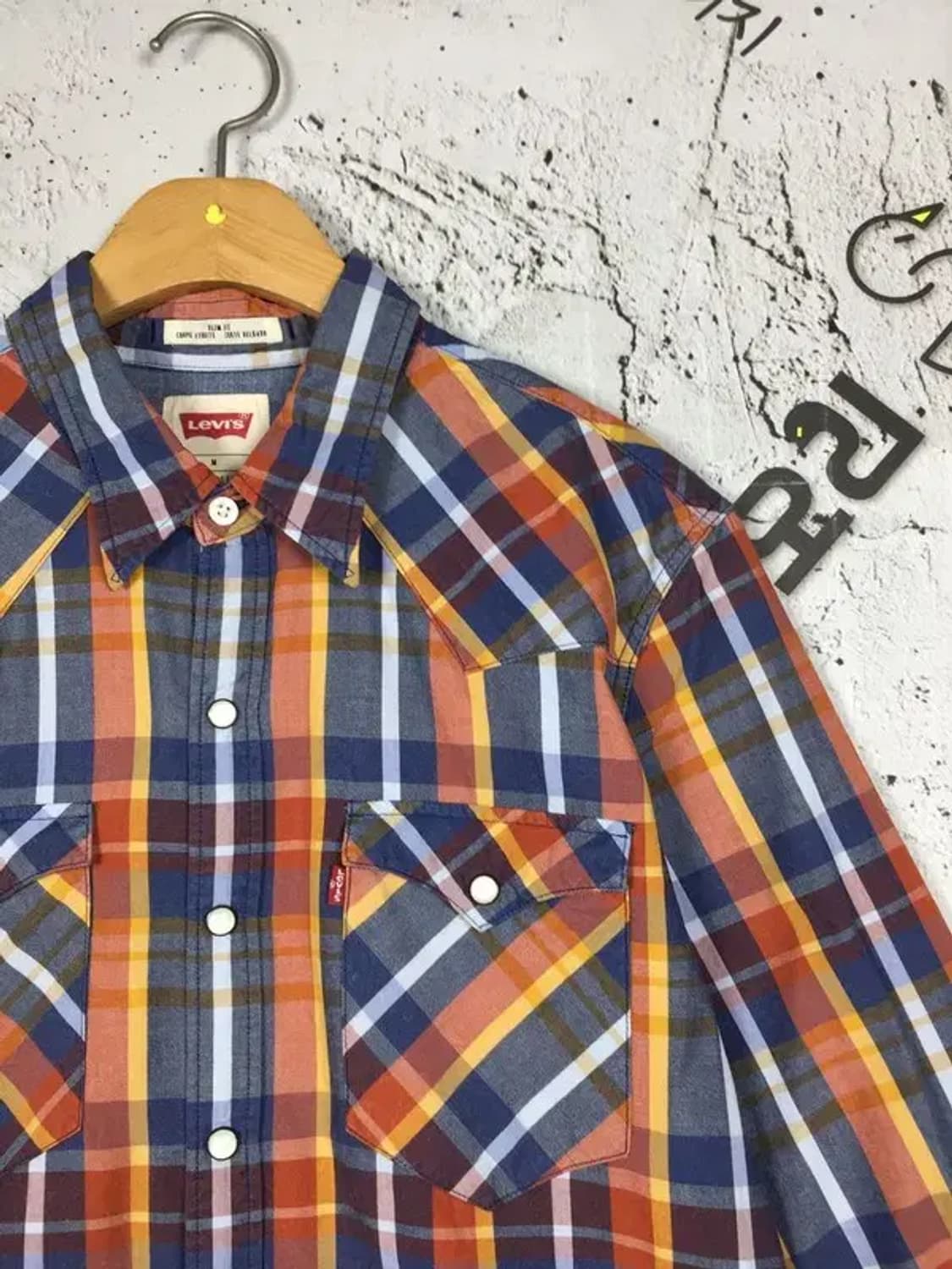 리바이스 슬림핏 남방 셔츠 다채색 타탄 M 1100357 상품이미지4