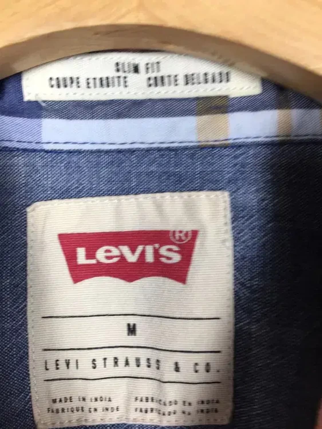 리바이스 슬림핏 남방 셔츠 다채색 타탄 M 1100357 상품이미지8