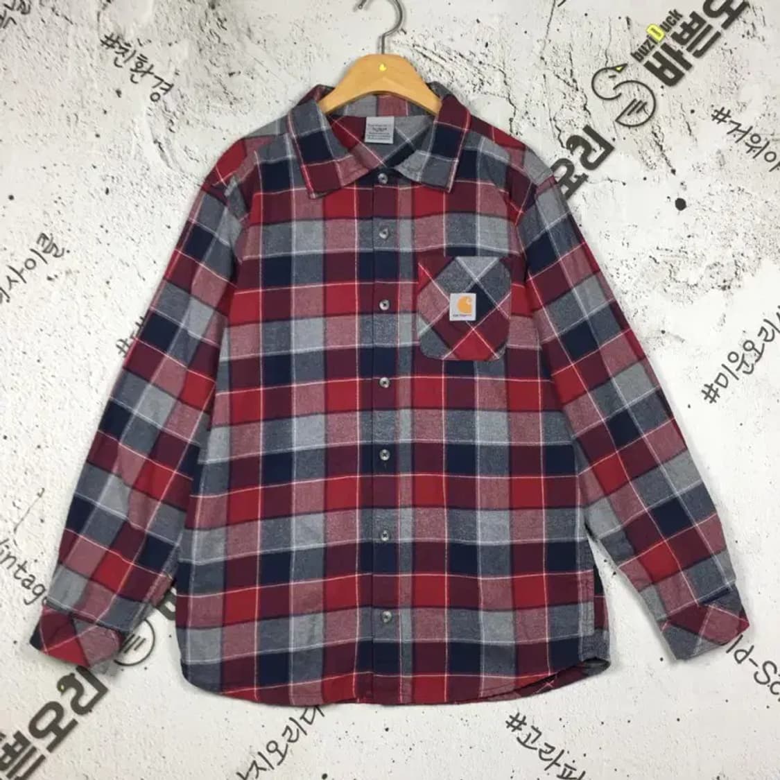 칼하트 도톰 남방 셔츠 레드 XL(18-20) 1100358 상품이미지1