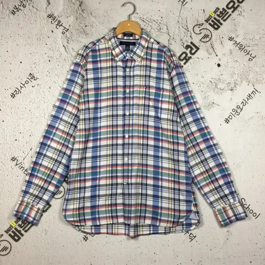 타미힐피거 커스텀핏 남방 셔츠 체크 L/G 1100361 상품이미지1