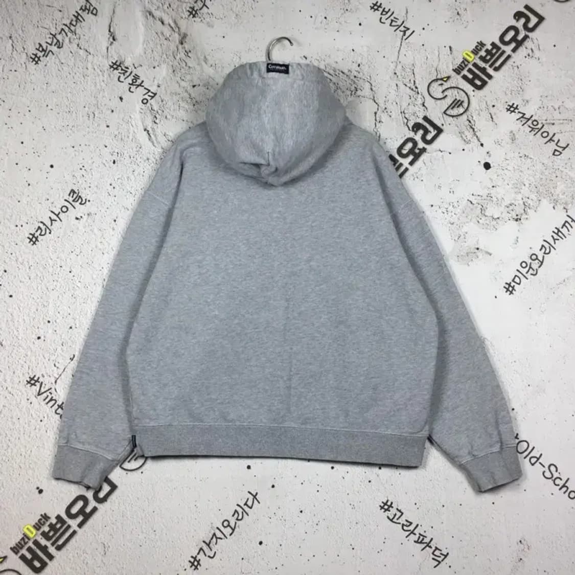 커버낫 캥거루포켓 후드티 멜란지 그레이 L 2300235 상품이미지2