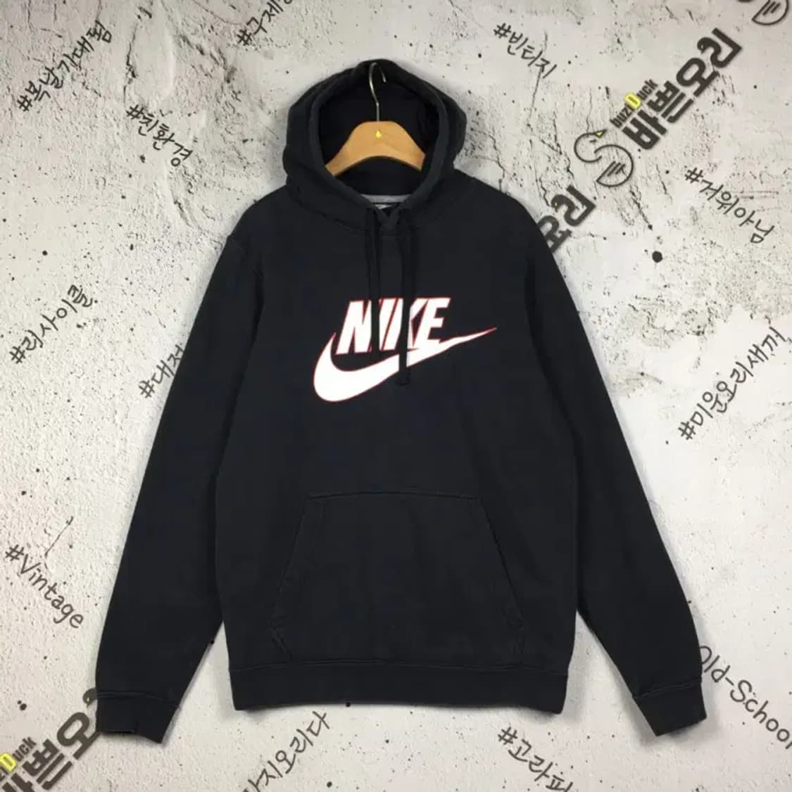 나이키 기모 퓨추라 빅로고 프린팅 후드티 블랙 M 2300236 상품이미지1