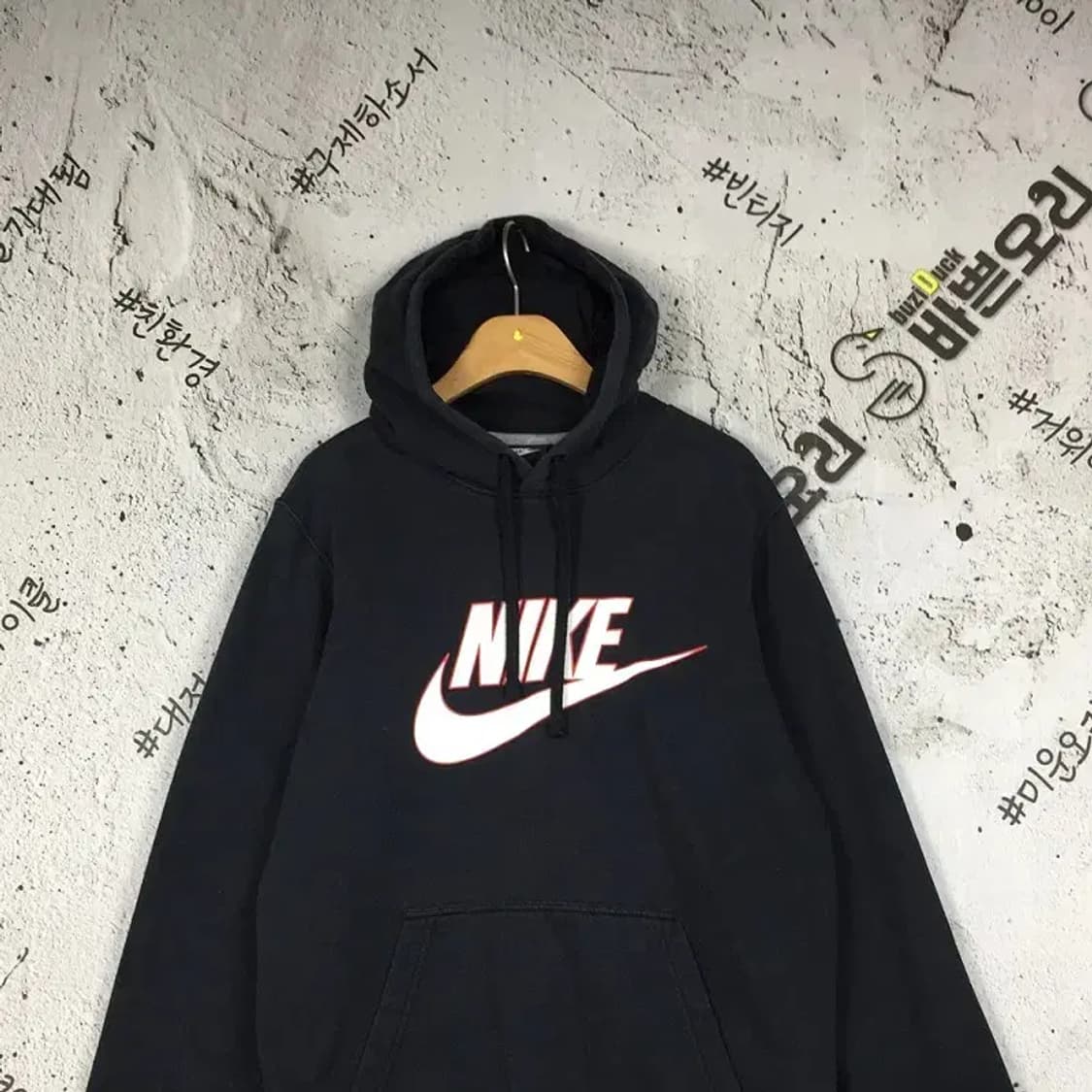 나이키 기모 퓨추라 빅로고 프린팅 후드티 블랙 M 2300236 상품이미지4