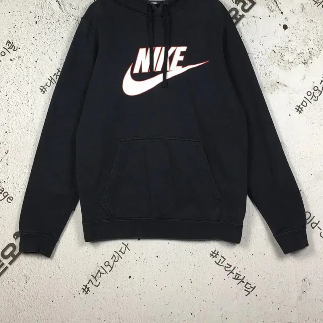 나이키 기모 퓨추라 빅로고 프린팅 후드티 블랙 M 2300236 상품이미지5