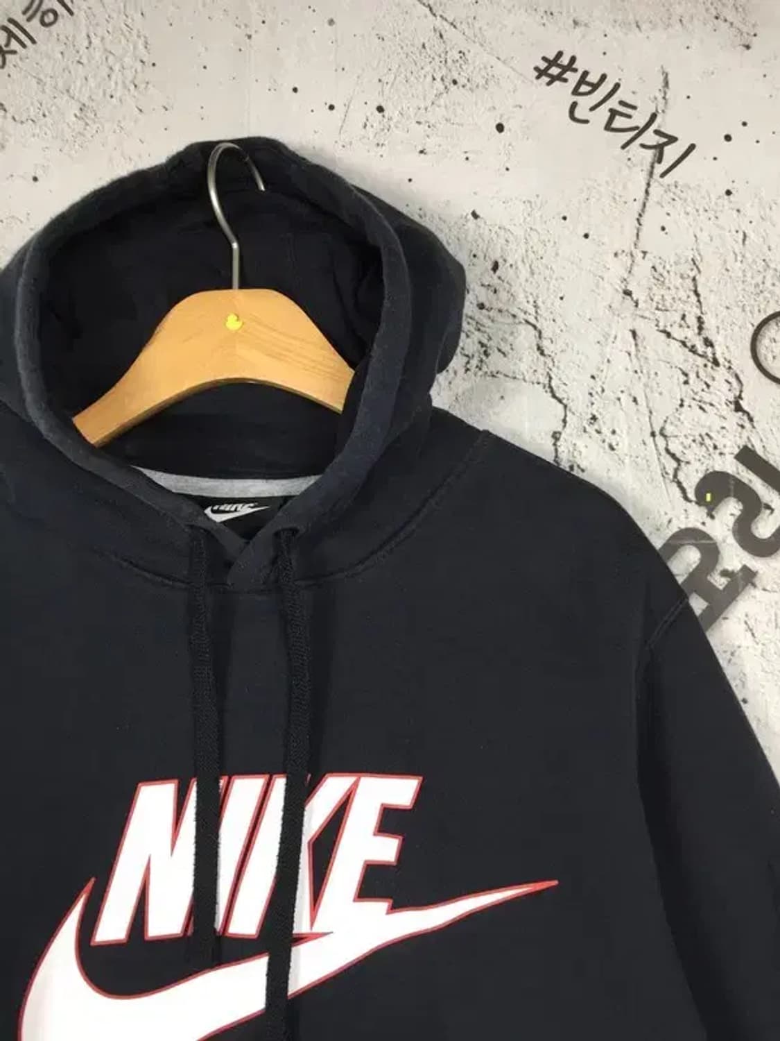 나이키 기모 퓨추라 빅로고 프린팅 후드티 블랙 M 2300236 상품이미지6