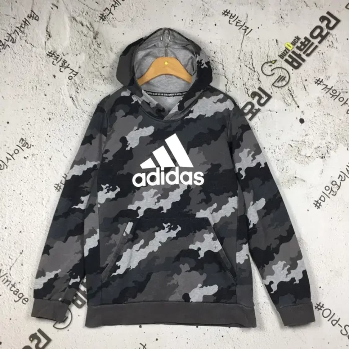 아디다스 오리지널 주니어 카모 후드티 그레이 160 2300237 상품이미지1