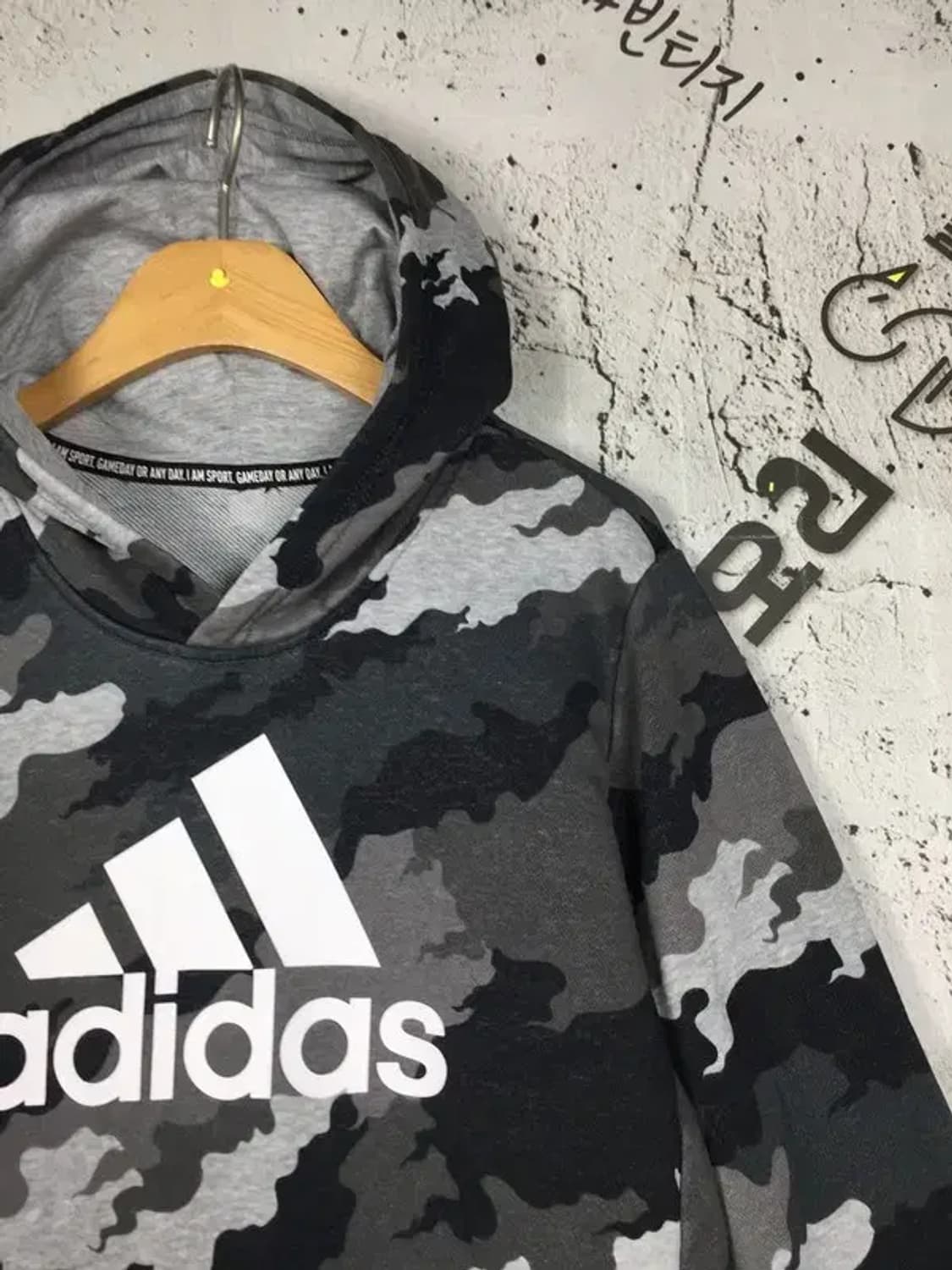 아디다스 오리지널 주니어 카모 후드티 그레이 160 2300237 상품이미지4