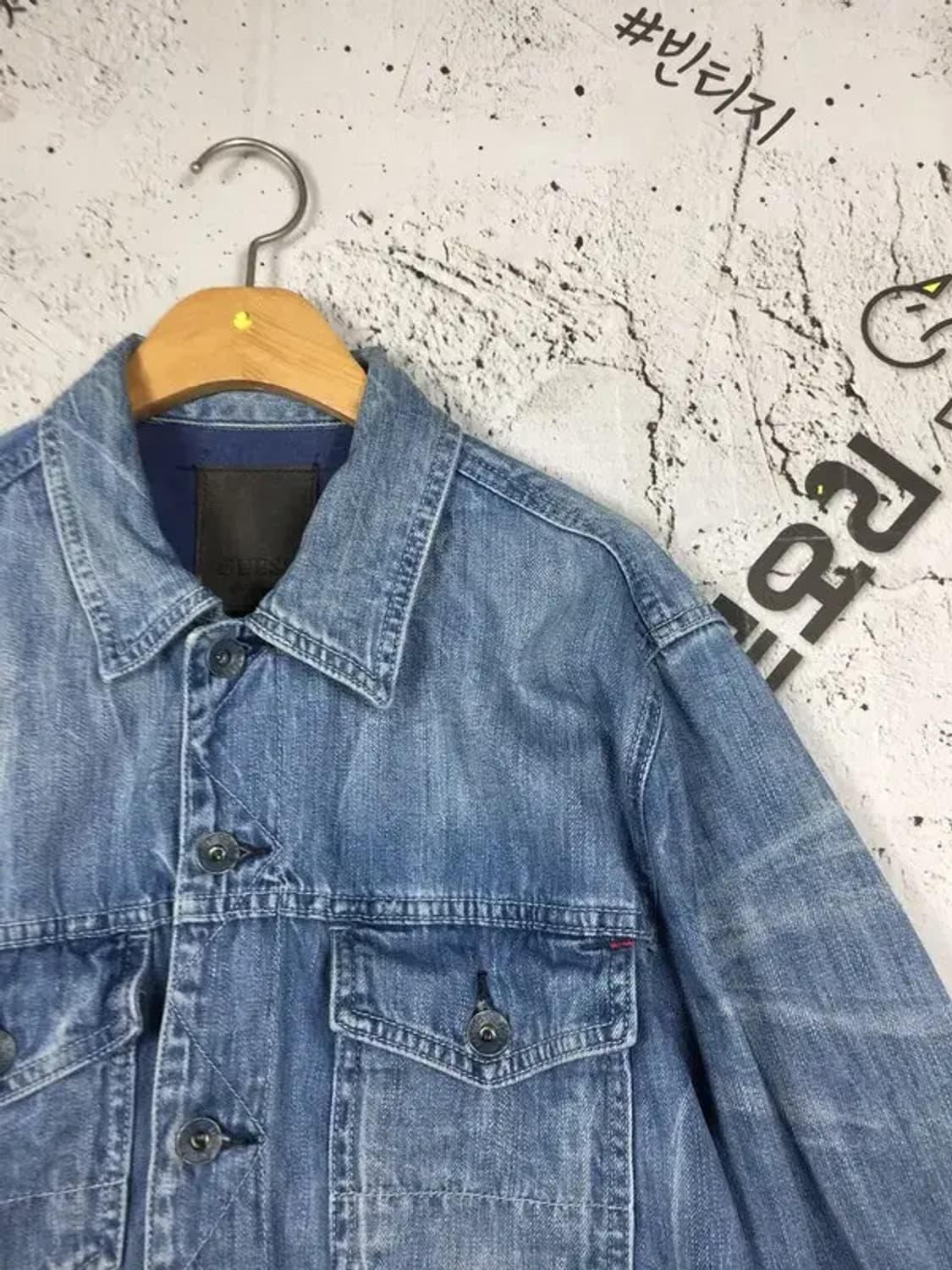 게스 블루 데님 트러커 청 자켓 M 3200086 상품이미지4