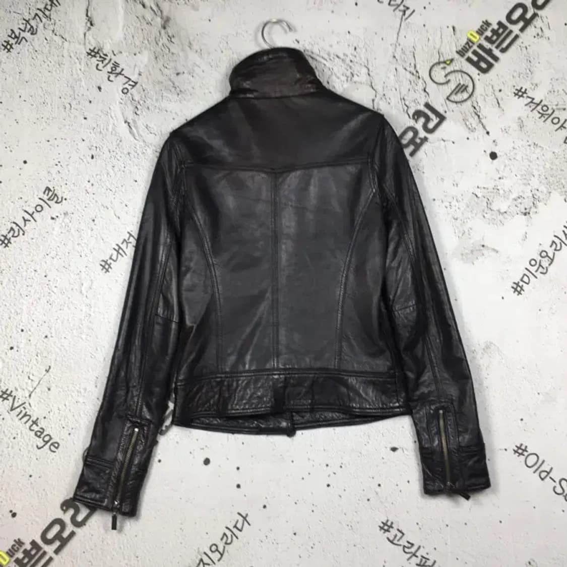 캘빈클라인 90's 여성 싱글 리얼레더 자켓 블랙 XS 3200085 상품이미지2