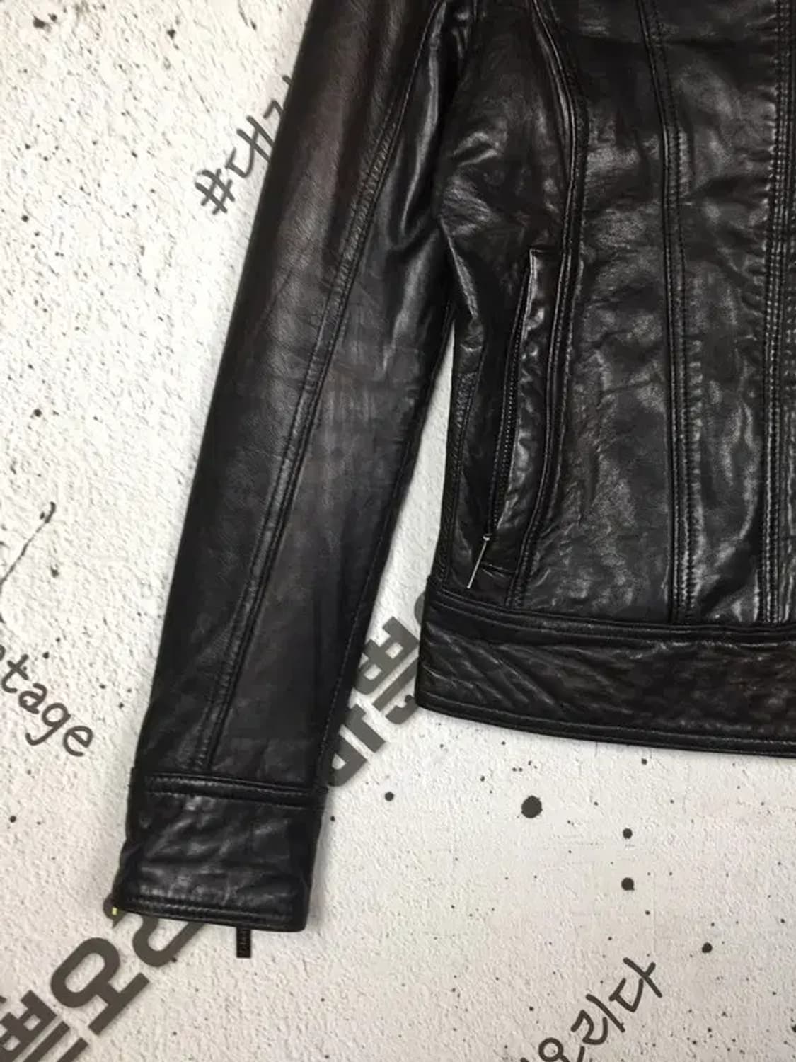 캘빈클라인 90's 여성 싱글 리얼레더 자켓 블랙 XS 3200085 상품이미지5