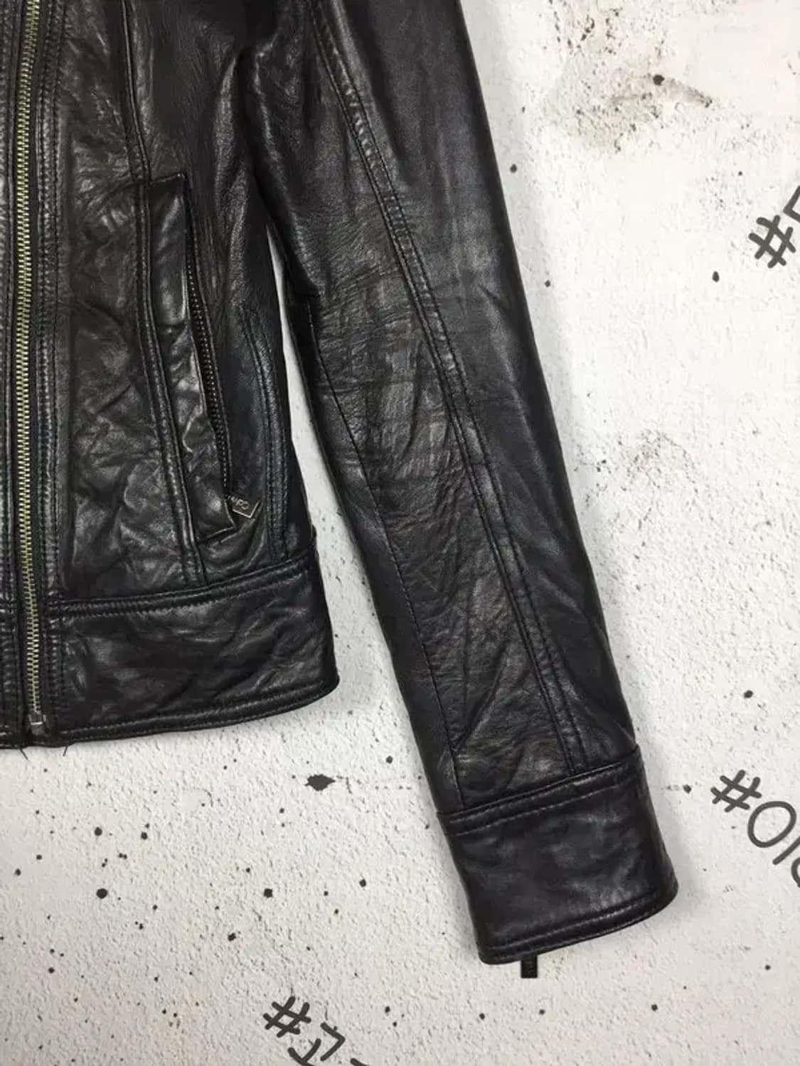 캘빈클라인 90's 여성 싱글 리얼레더 자켓 블랙 XS 3200085 상품이미지6