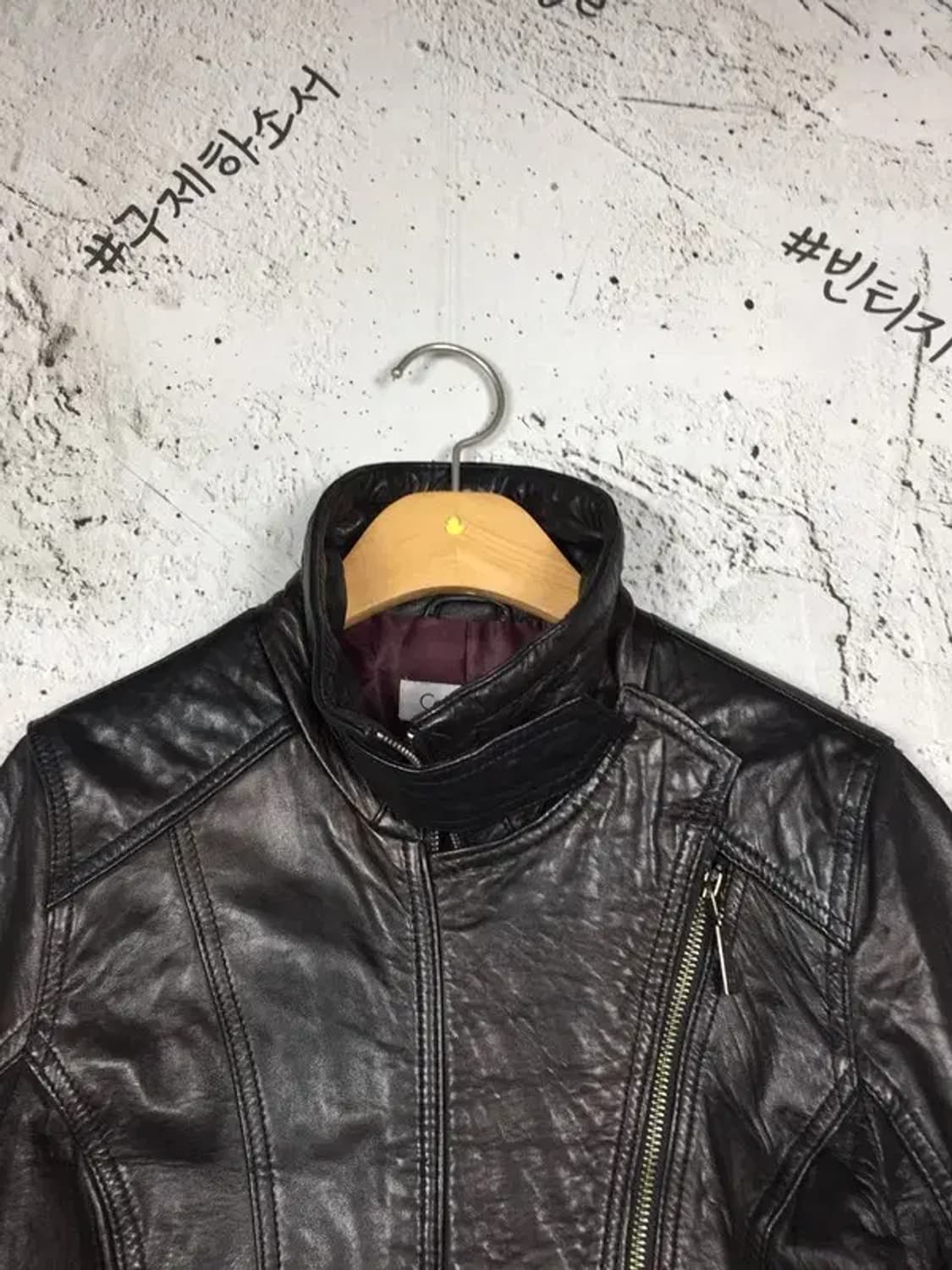 캘빈클라인 90's 여성 싱글 리얼레더 자켓 블랙 XS 3200085 상품이미지7