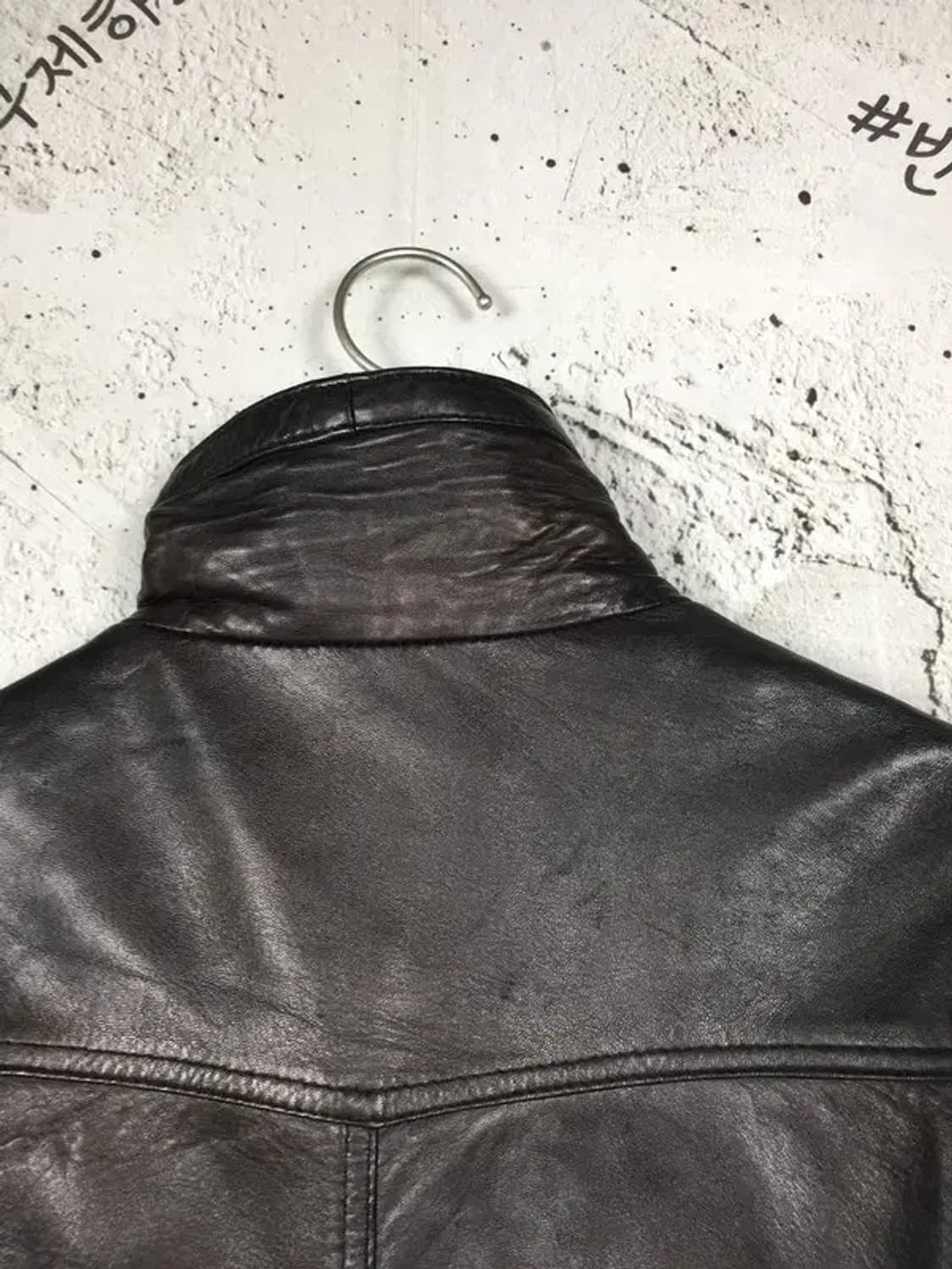 캘빈클라인 90's 여성 싱글 리얼레더 자켓 블랙 XS 3200085 상품이미지8