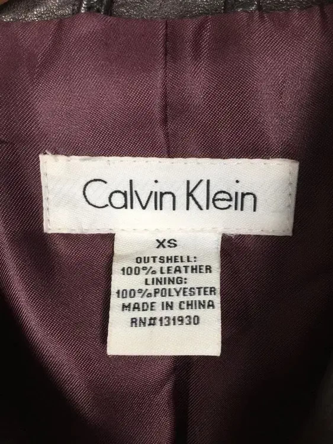 캘빈클라인 90's 여성 싱글 리얼레더 자켓 블랙 XS 3200085 상품이미지9