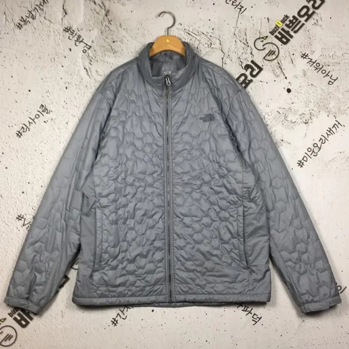 노스페이스 누빔 경량 패딩 자켓 라이트 그레이 3XL 3200092 상품이미지1