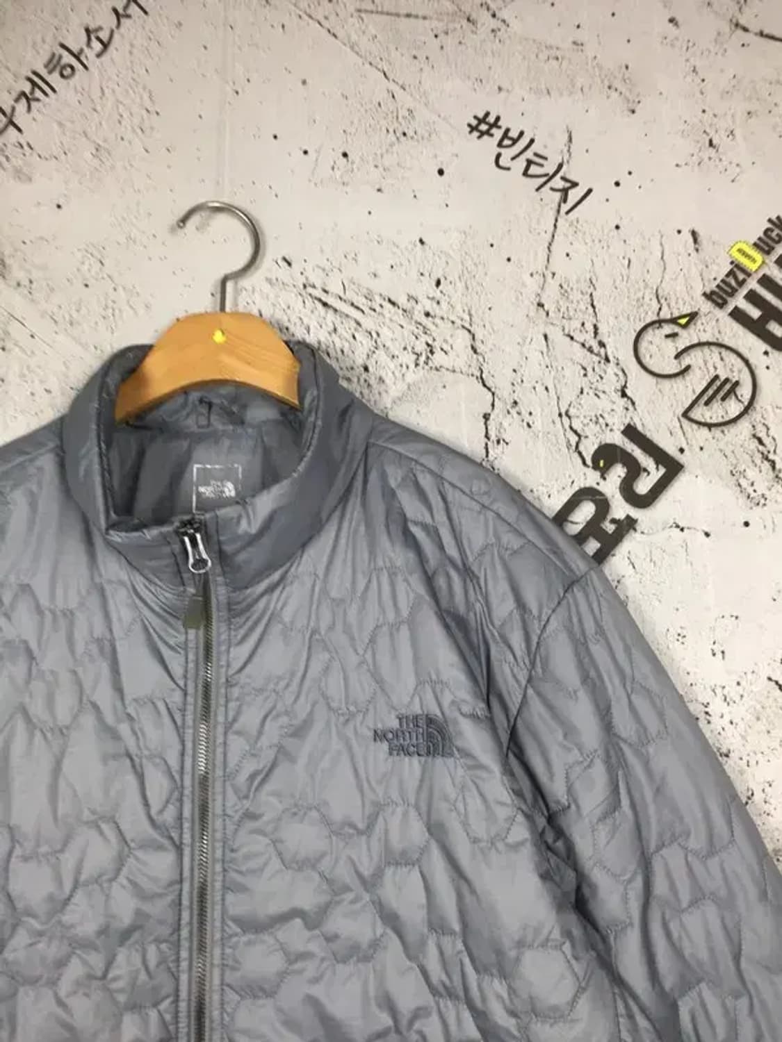 노스페이스 누빔 경량 패딩 자켓 라이트 그레이 3XL 3200092 상품이미지4