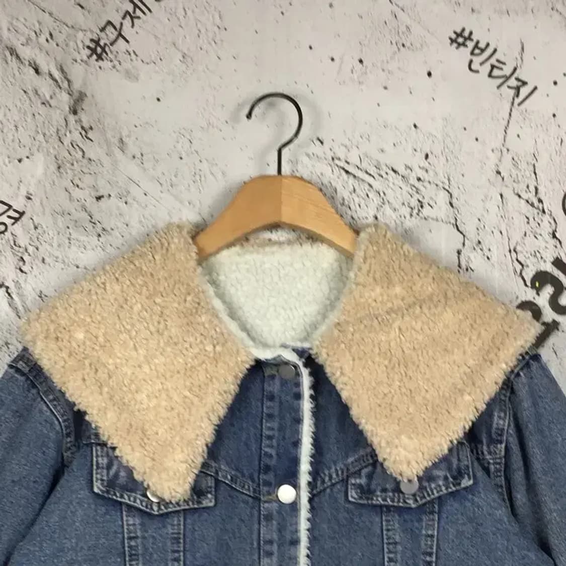 바쁜오리 여성 양털 데님 크롭 청자켓 네이비 L 3400156 상품이미지6
