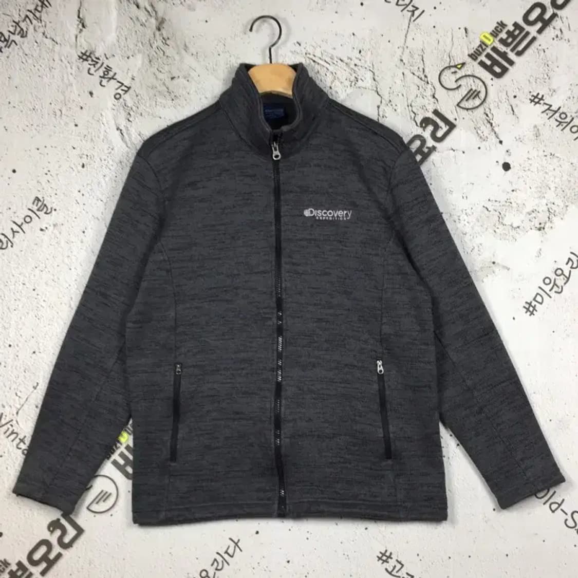 디스커버리 플리스 풀집업 자켓 그레이 105 3400160 상품이미지1
