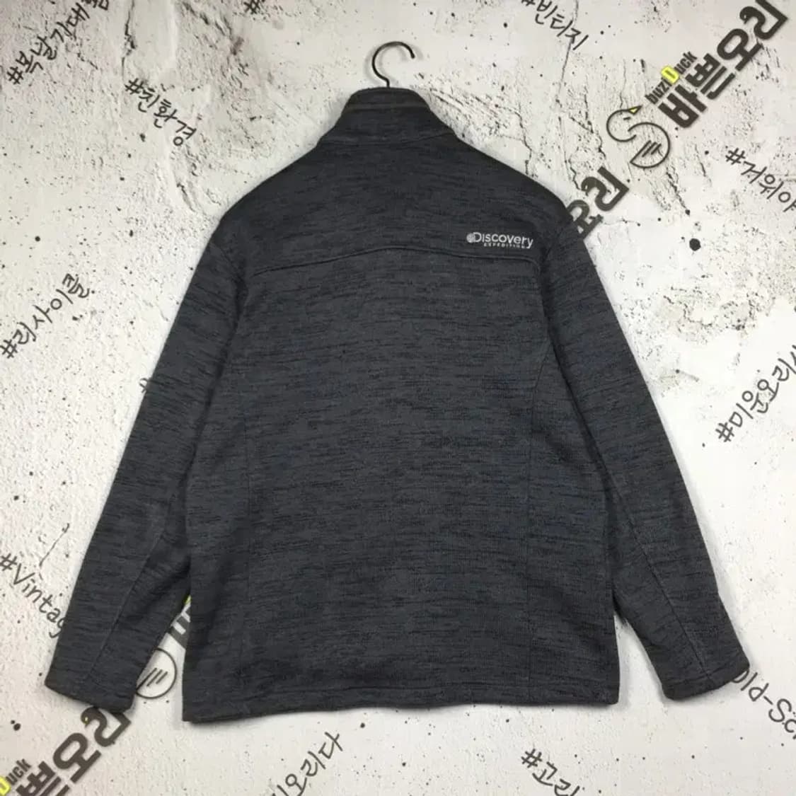 디스커버리 플리스 풀집업 자켓 그레이 105 3400160 상품이미지2