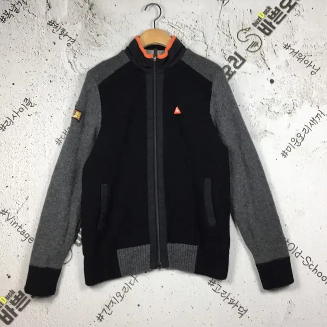 르꼬끄 골프 컬렉션 니트 집업 점퍼 블랙 L 3400161 상품이미지1