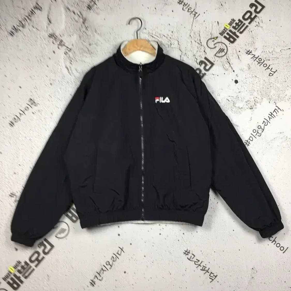 필라 FILA 리버시블 양면 플리스 점퍼 자켓 화이트 S 3400162 상품이미지4